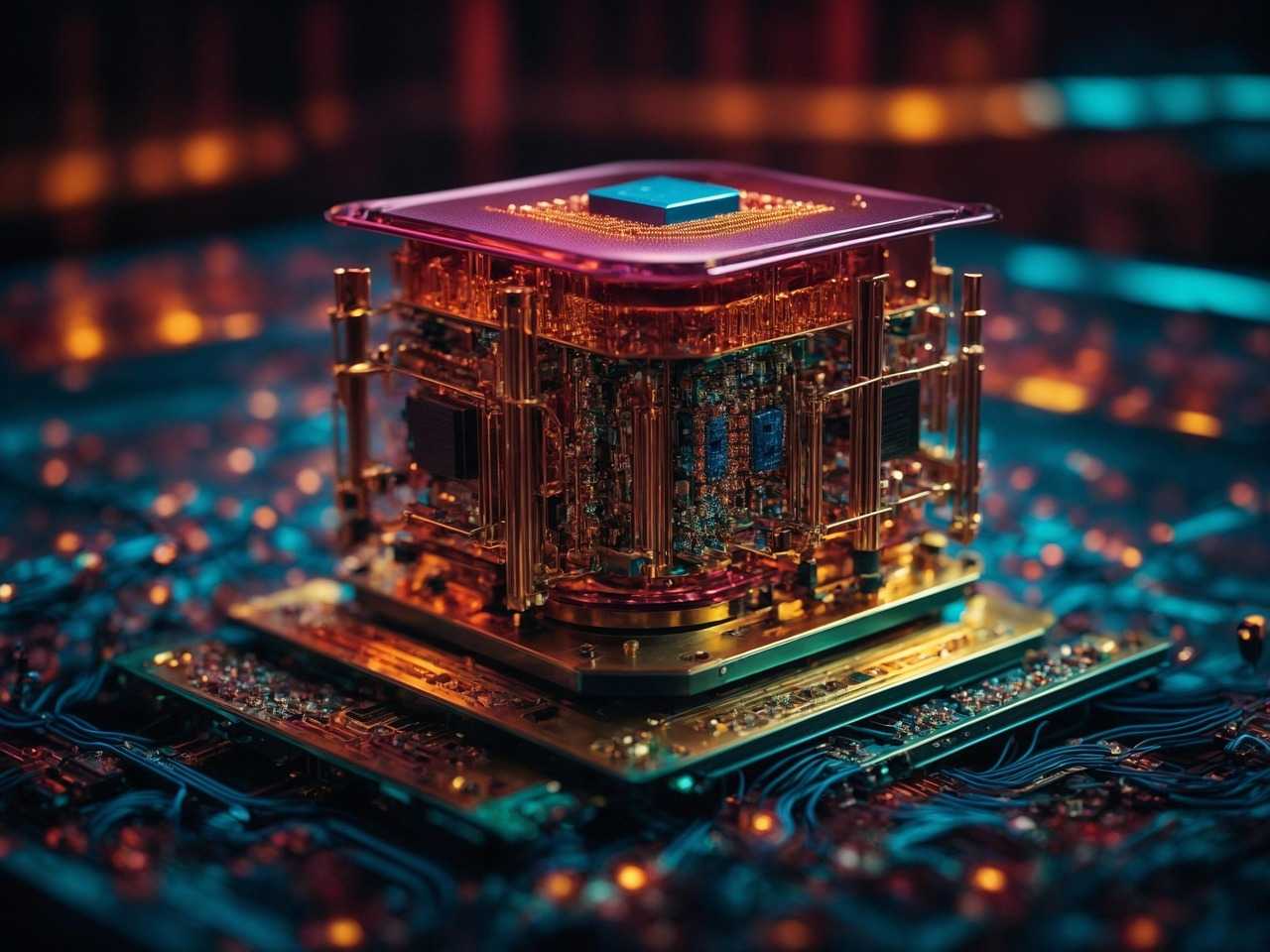 ai generated, processor, cpu, chip, computer, technology, hardware, electronics, gpu, digital