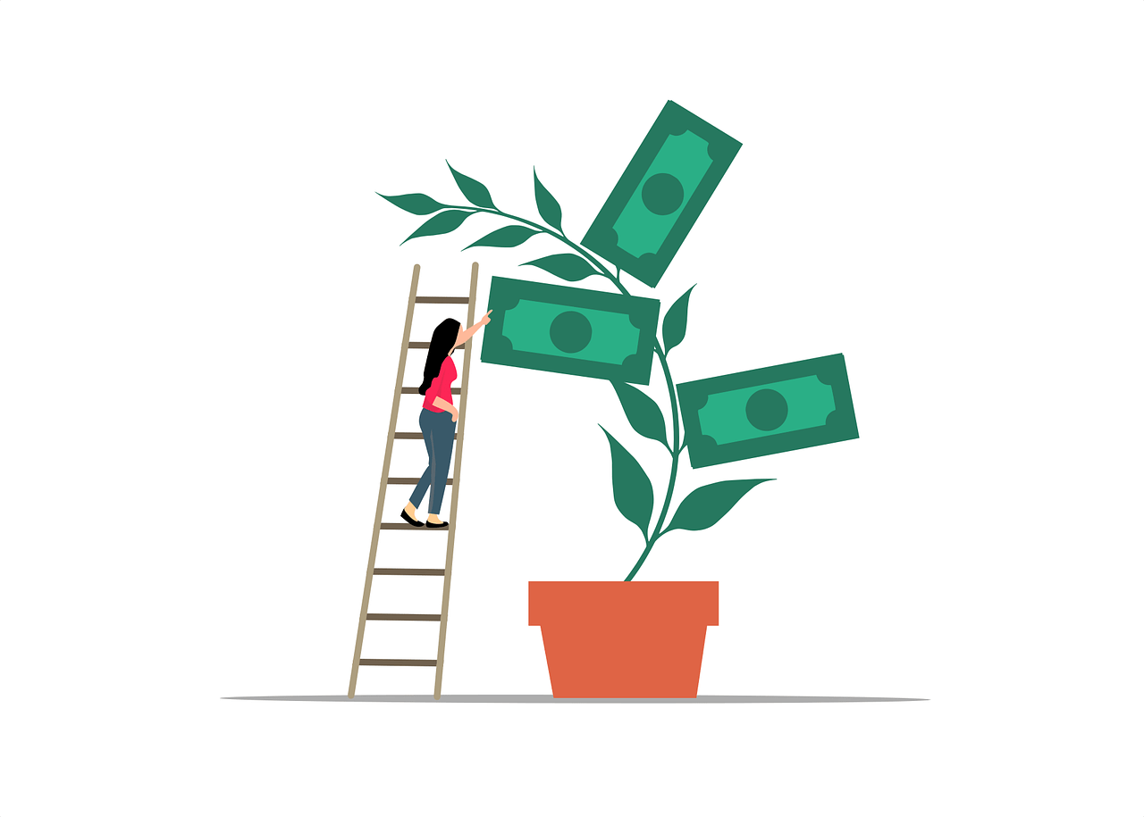 money, plant, investment, cash, tree, business, collecting, growth, nature, profit, banknote, stack, collection, dollar, finance, cartoon, payment, earning, economy, income, passive income, rich, wealth